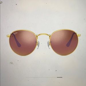 Authentic Pink/ rose gold round metal Ray bans